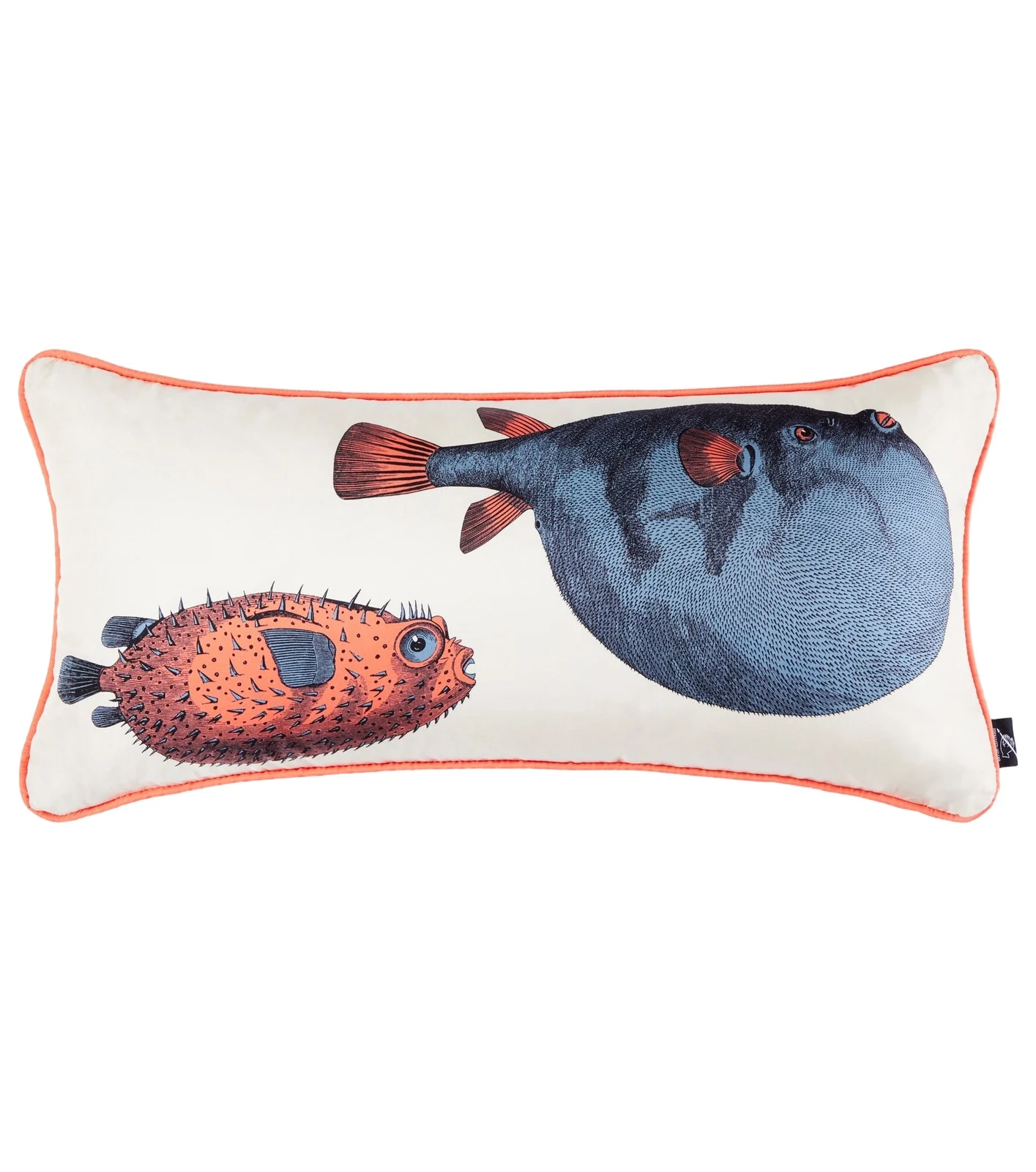 FORNASETTI Pesci printed silk cushion