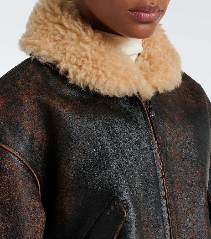 Ralph Lauren Collection Lianne shearling-trimmed leather jacket | Thumbnail 4 Ralph Lauren Collection Lianne shearling-trimmed leather jacket | Thumbnail 4