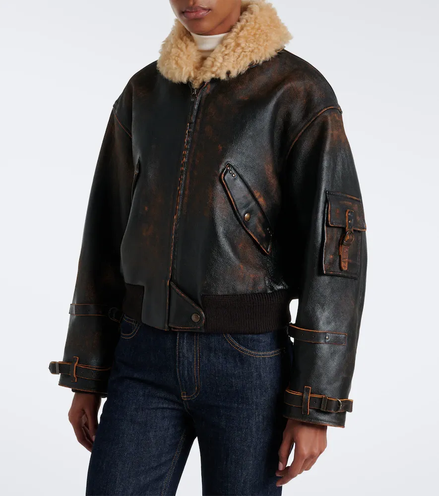 Ralph Lauren Collection Lianne shearling-trimmed leather jacket | Thumbnail 5 Ralph Lauren Collection Lianne shearling-trimmed leather jacket | Thumbnail 5