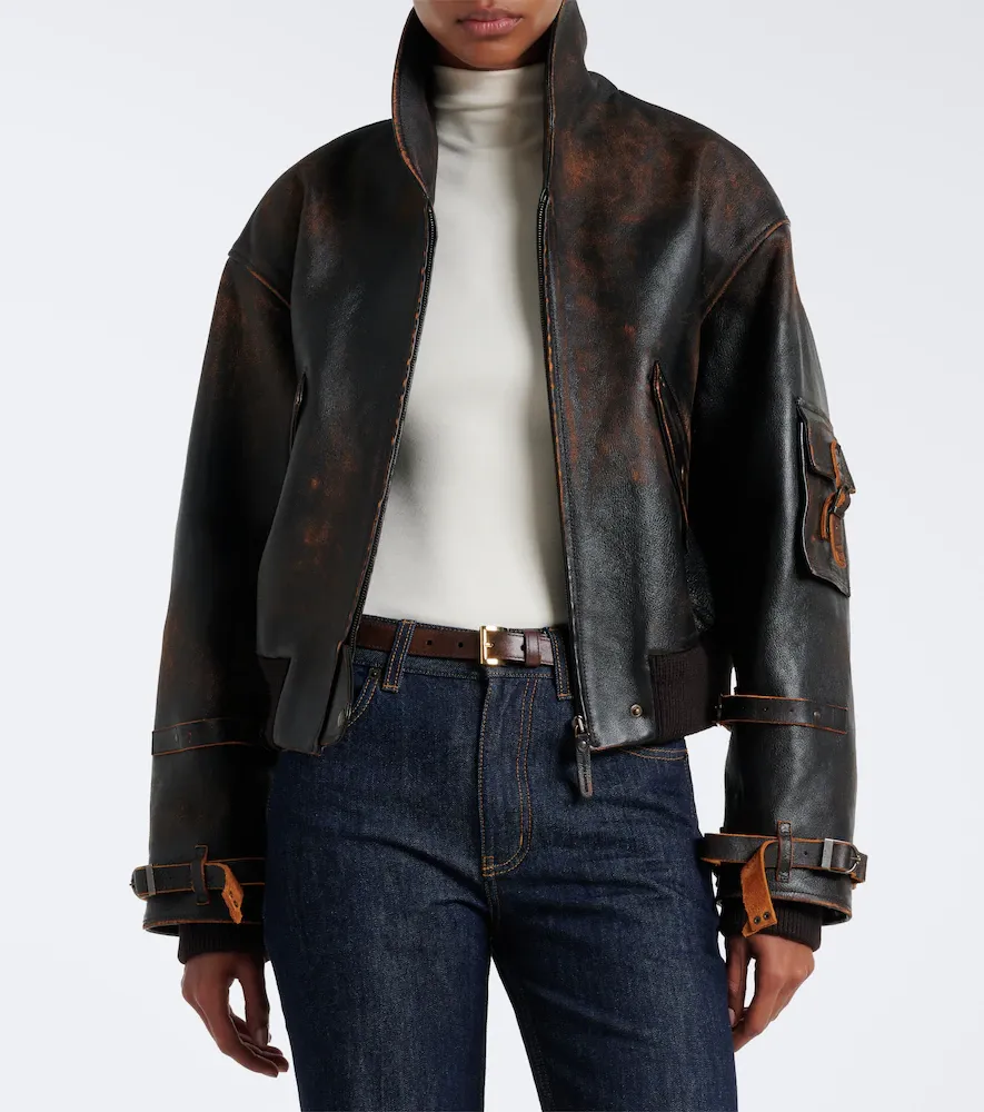 Ralph Lauren Collection Lianne shearling-trimmed leather jacket | Thumbnail 8 Ralph Lauren Collection Lianne shearling-trimmed leather jacket | Thumbnail 8