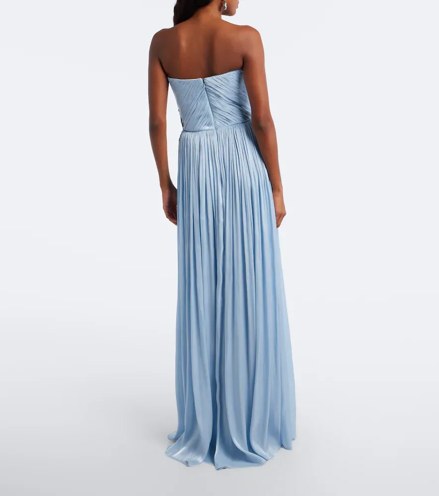 Costarellos Lenina Lurex georgette bustier gown | Thumbnail 2