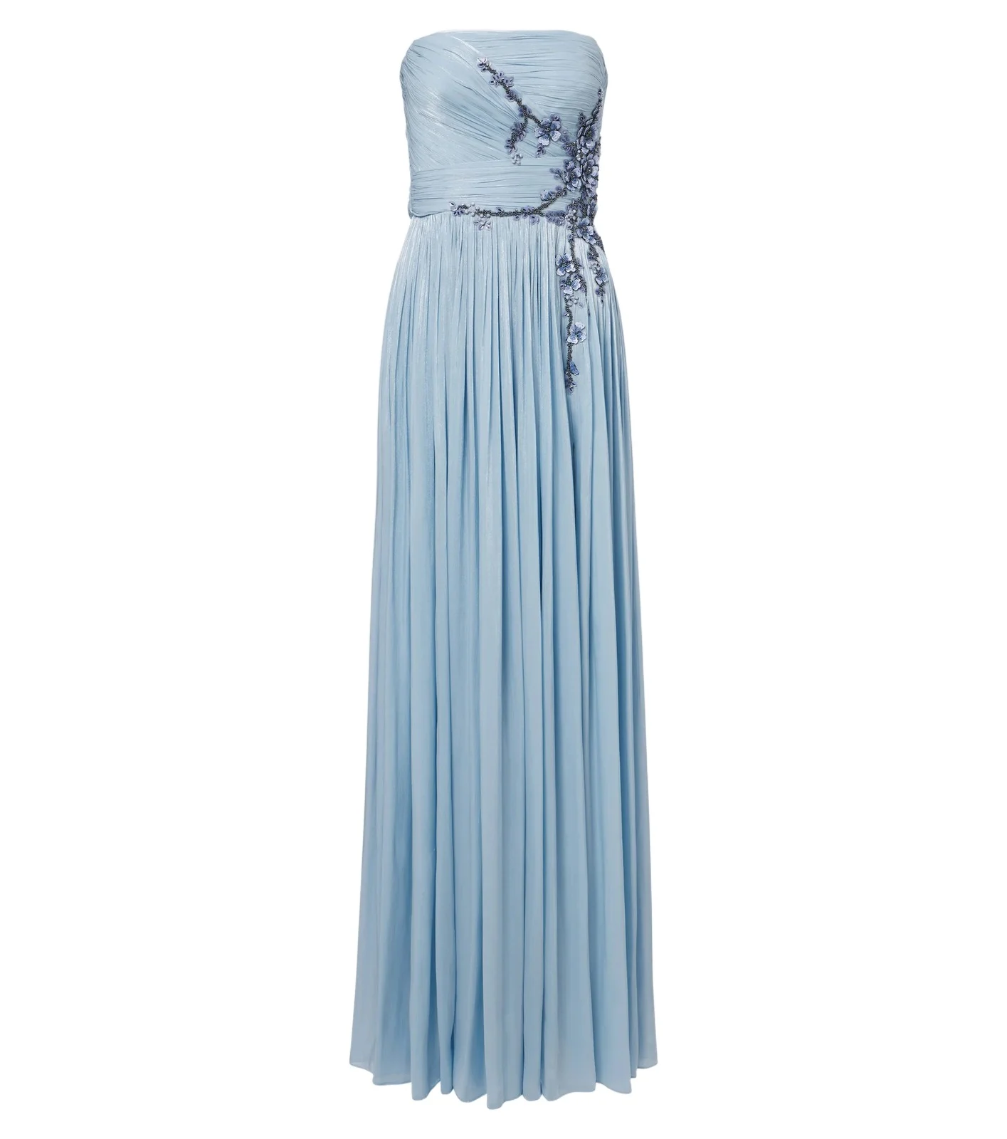 Lenina Lurex georgette bustier gown