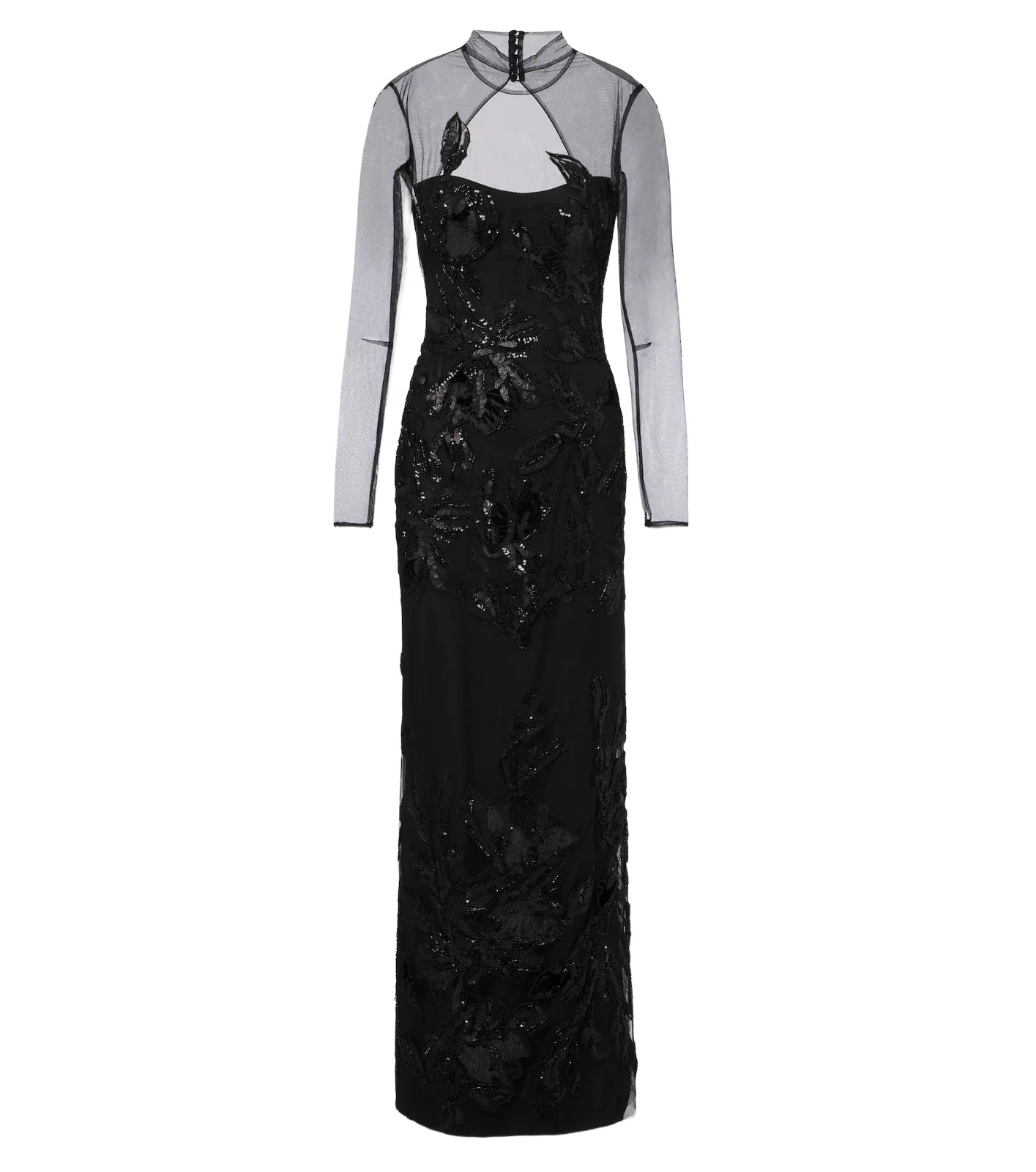 Syndia embellished tulle gown