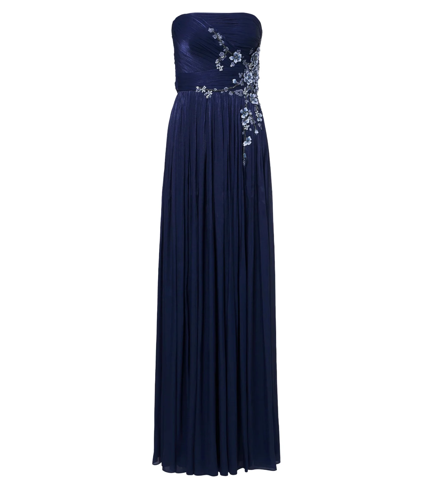 Lenina Lurex georgette bustier gown
