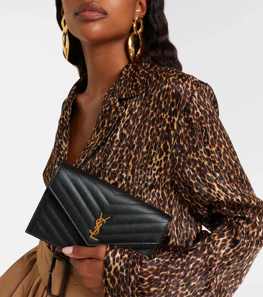 Saint Laurent Cassandre leather wallet on chain | Thumbnail 7