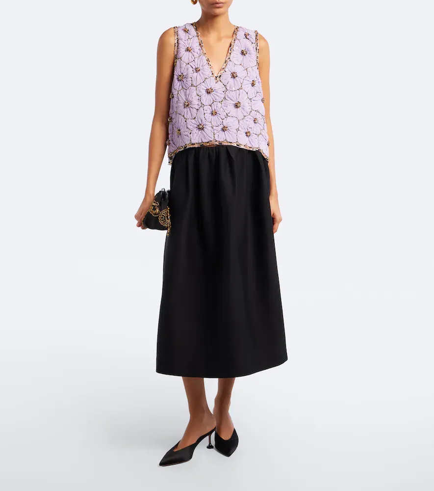 La DoubleJ Scala embellished floral chiffon top | Thumbnail 3 La DoubleJ Scala embellished floral chiffon top | Thumbnail 3