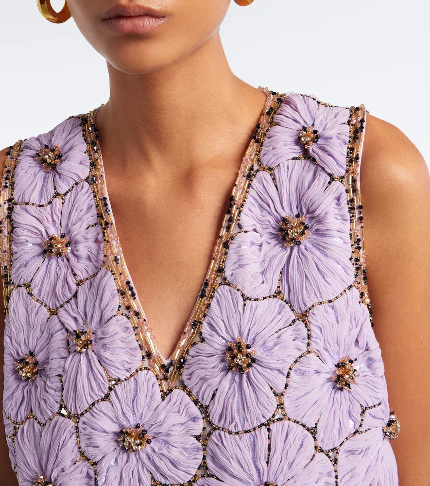 La DoubleJ Scala embellished floral chiffon top | Thumbnail 5 La DoubleJ Scala embellished floral chiffon top | Thumbnail 5