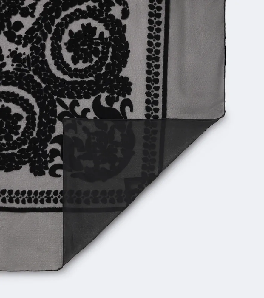 The Row Mitaf floral velvet devoré scarf | Thumbnail 2