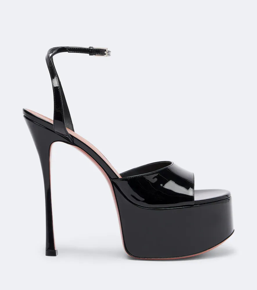 Amina Muaddi Aya patent leather platform sandals | Thumbnail 2 Amina Muaddi Aya patent leather platform sandals | Thumbnail 2