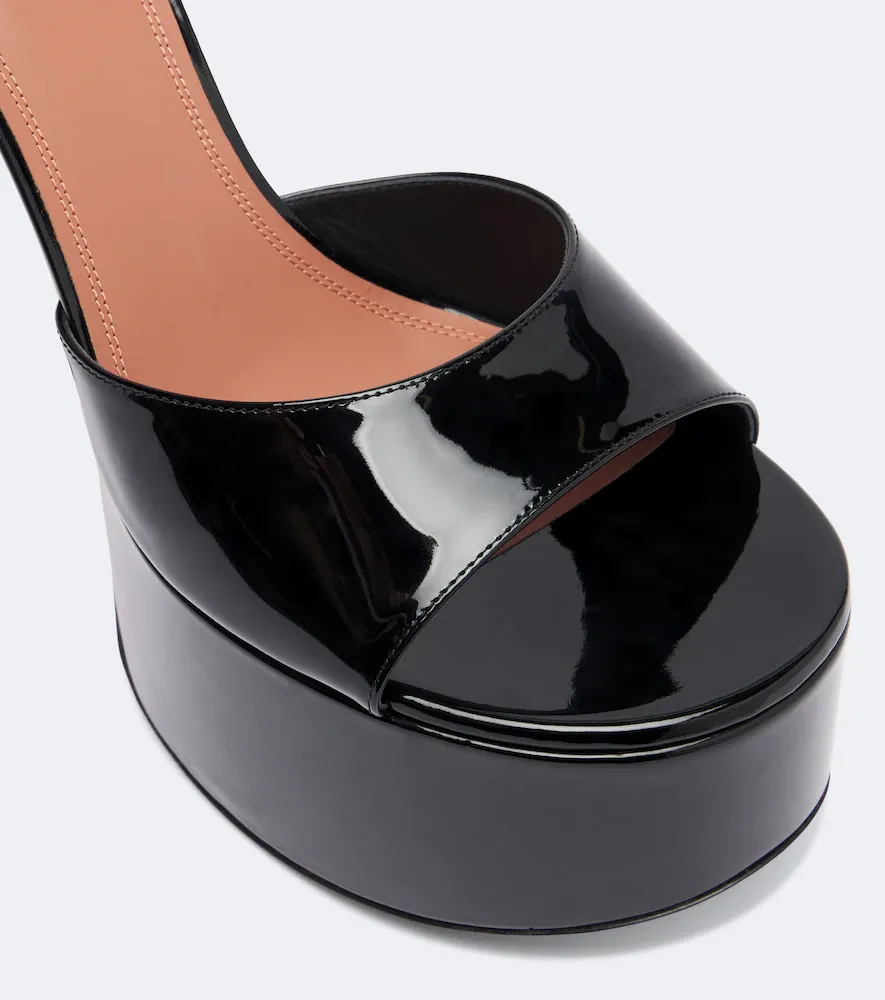 Amina Muaddi Aya patent leather platform sandals | Thumbnail 4 Amina Muaddi Aya patent leather platform sandals | Thumbnail 4
