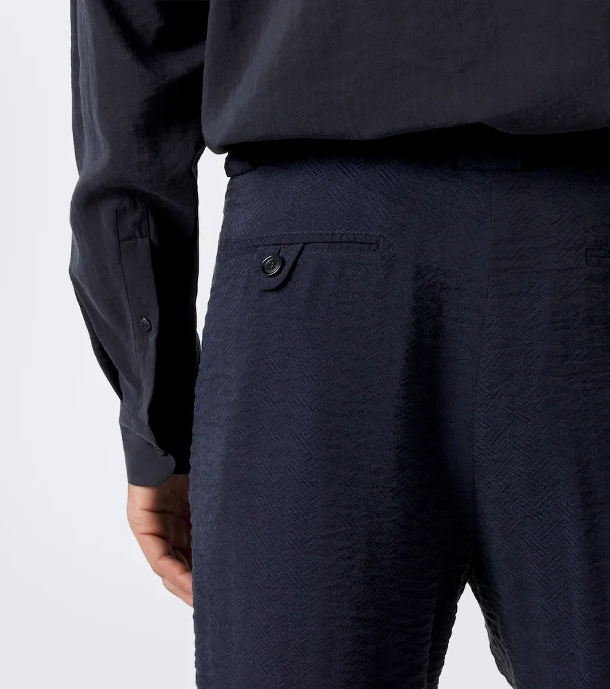 Giorgio Armani Pleated jacquard straight pants | Thumbnail 2 Giorgio Armani Pleated jacquard straight pants | Thumbnail 2