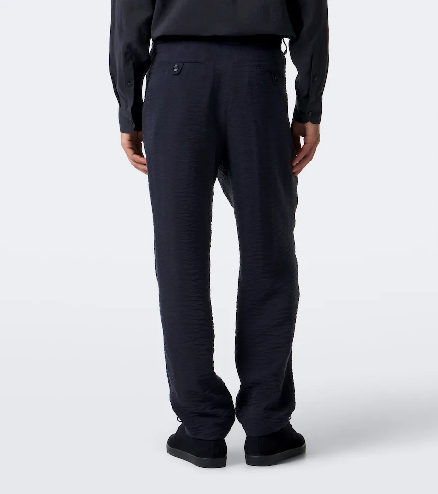 Giorgio Armani Pleated jacquard straight pants | Thumbnail 6 Giorgio Armani Pleated jacquard straight pants | Thumbnail 6