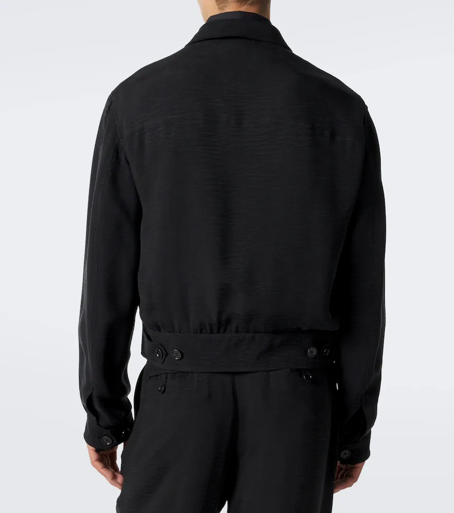 Giorgio Armani Jacquard blouson jacket | Thumbnail 3 Giorgio Armani Jacquard blouson jacket | Thumbnail 3