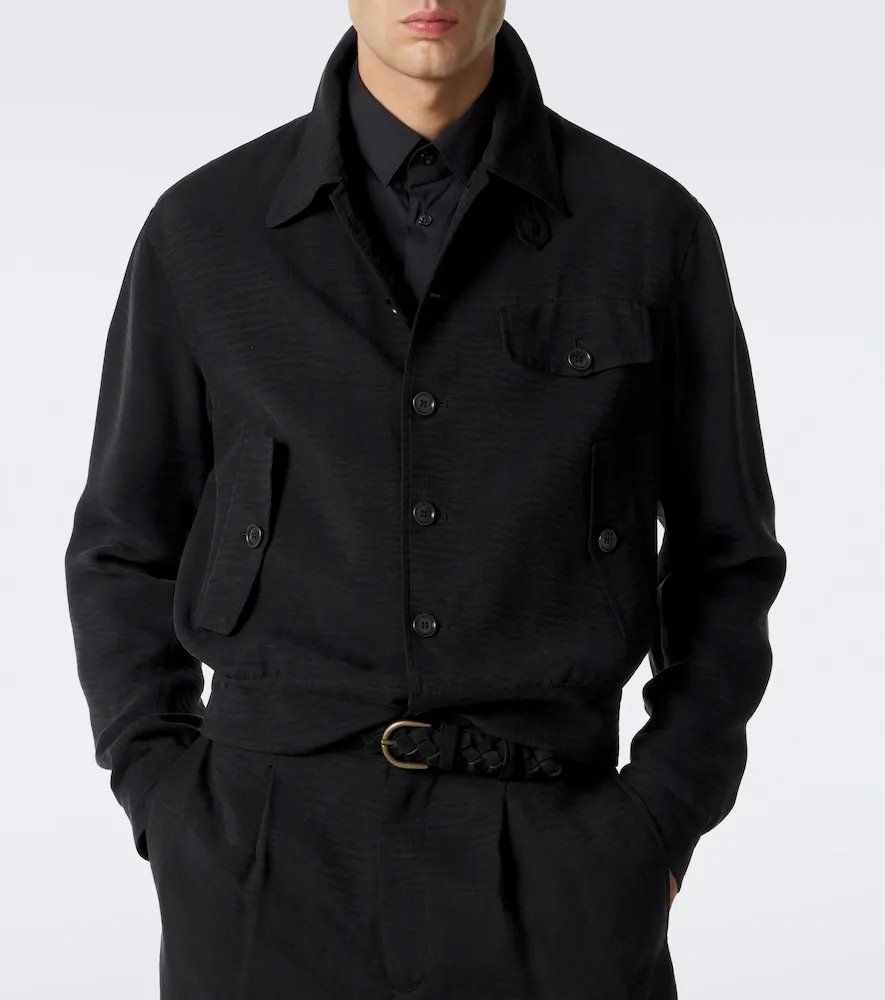 Giorgio Armani Jacquard blouson jacket | Thumbnail 4 Giorgio Armani Jacquard blouson jacket | Thumbnail 4