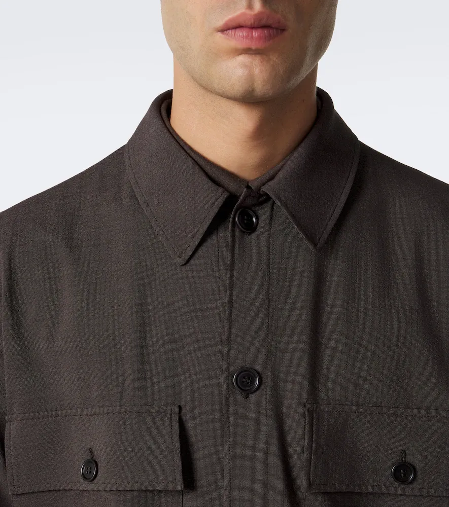 Giorgio Armani Wool and silk-blend shirt | Thumbnail 2