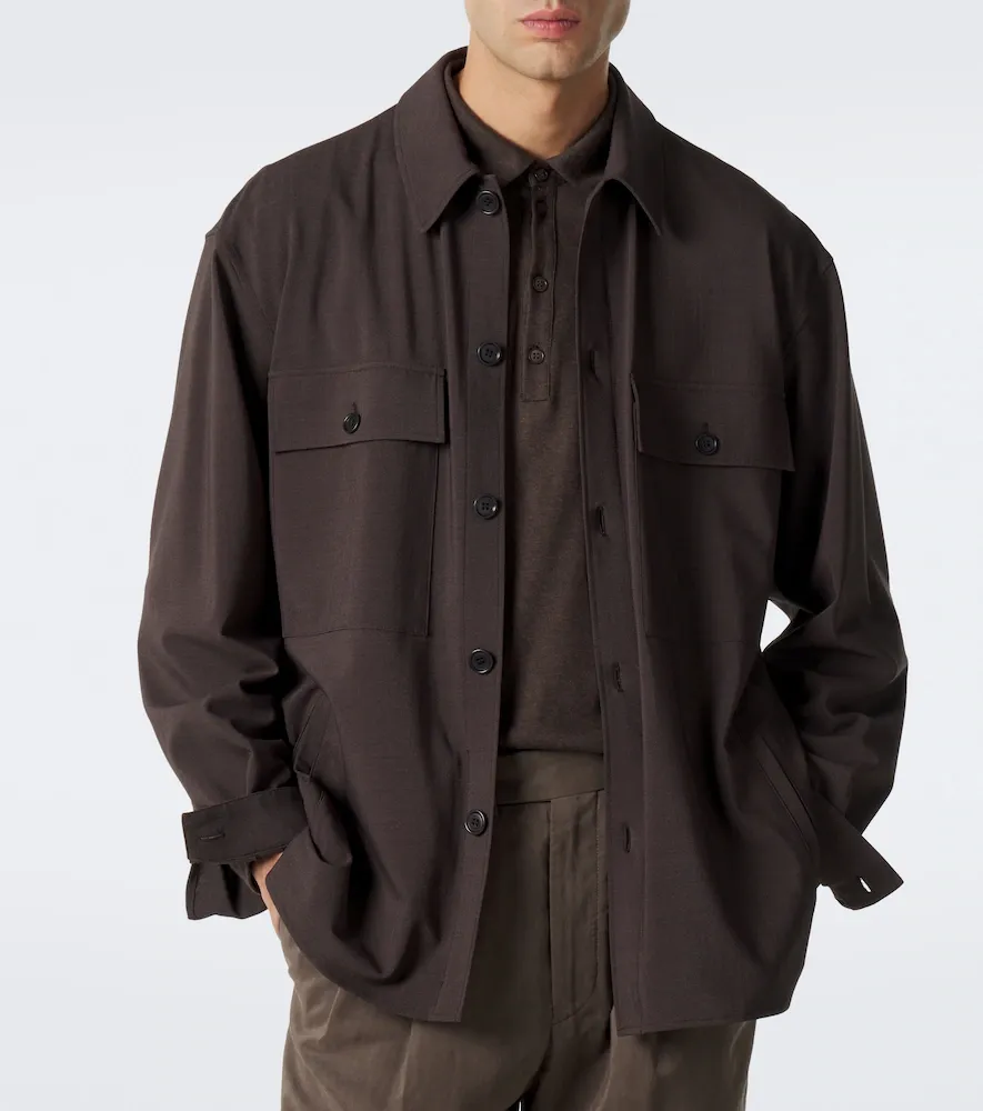 Giorgio Armani Wool and silk-blend shirt | Thumbnail 4