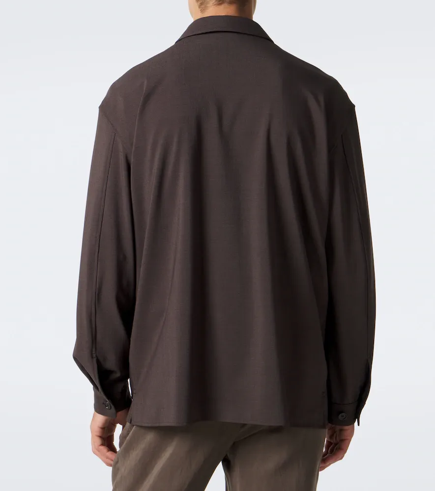 Giorgio Armani Wool and silk-blend shirt | Thumbnail 5