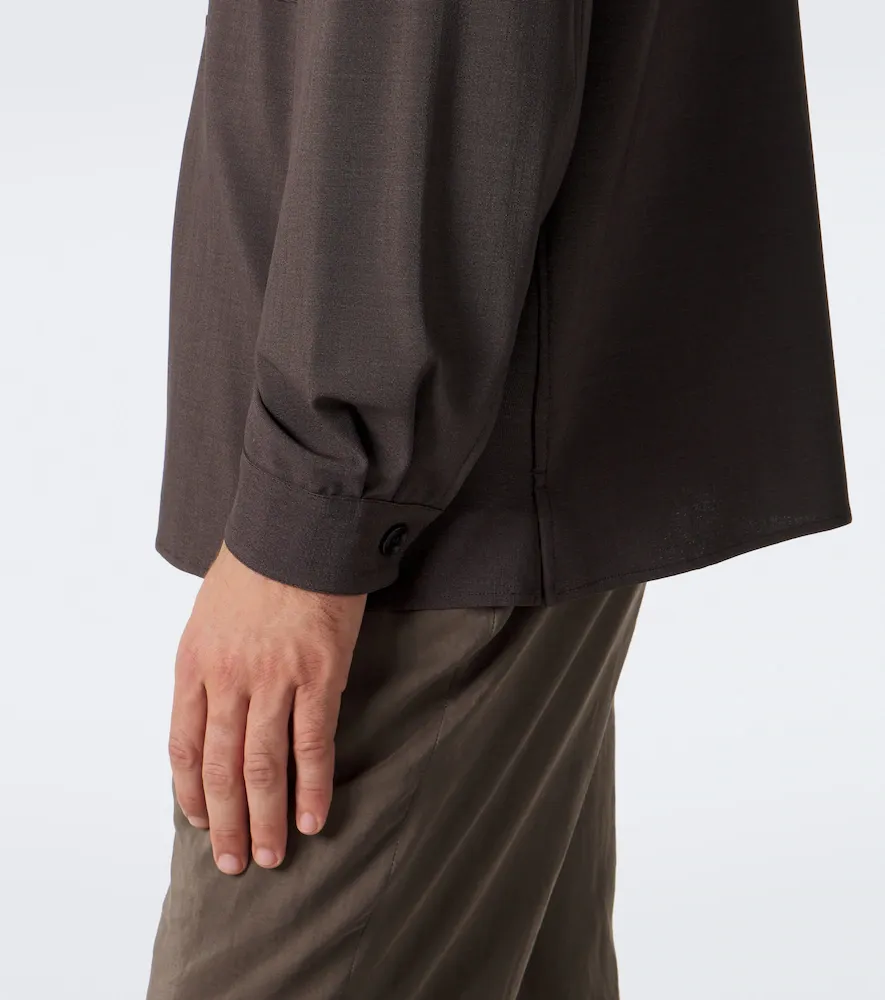Giorgio Armani Wool and silk-blend shirt | Thumbnail 7