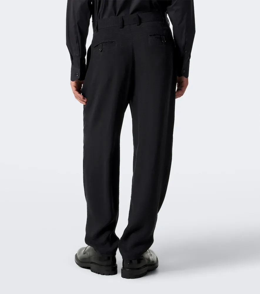 Giorgio Armani Pleated jacquard straight pants | Thumbnail 2 Giorgio Armani Pleated jacquard straight pants | Thumbnail 2
