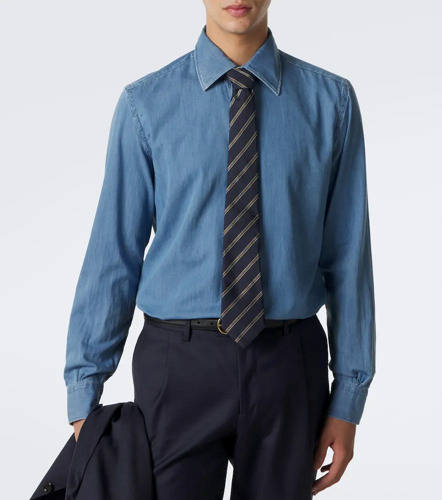 Thom Sweeney Lecce denim shirt | Thumbnail 5