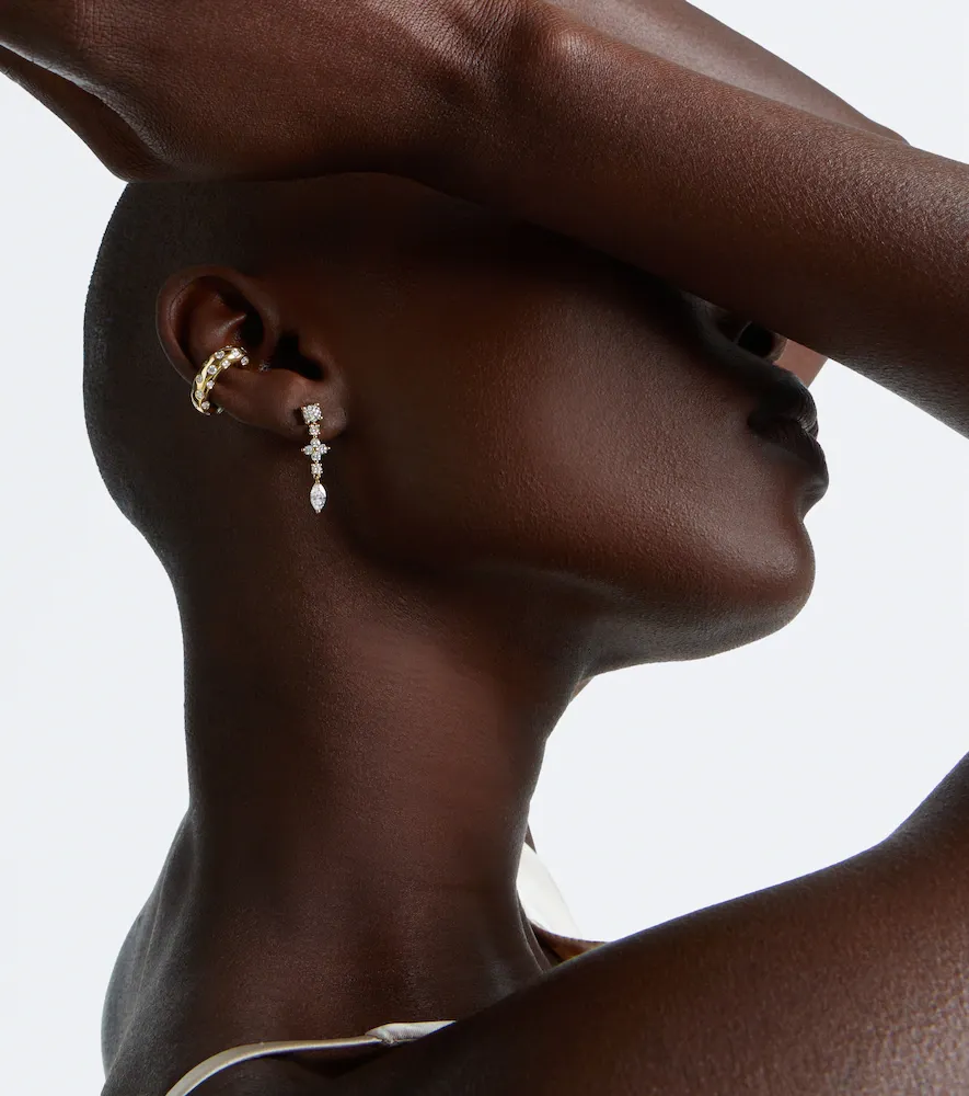 Anita Ko Cosmo 18kt gold single ear cuff with diamonds | Thumbnail 2