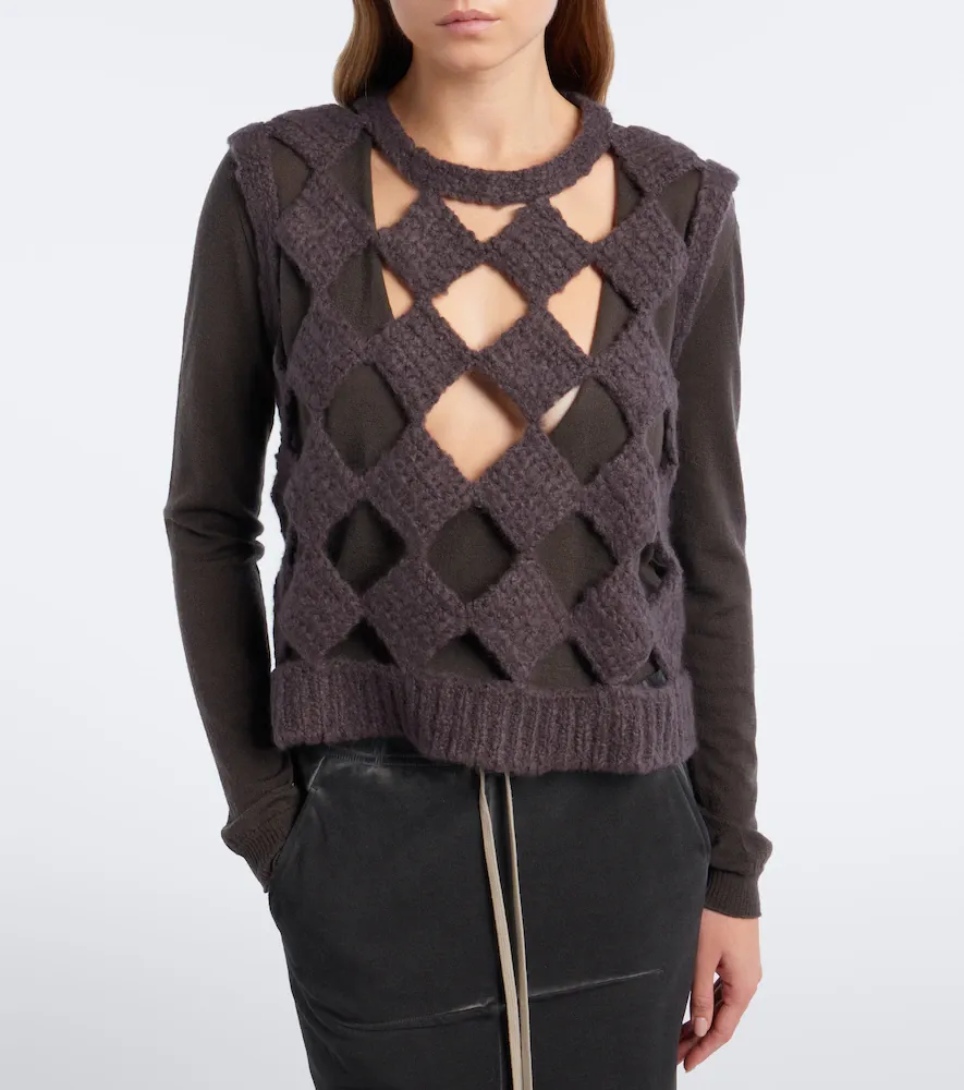 Rick Owens Sarutanya cashmere and silk sweater vest | Thumbnail 4 Rick Owens Sarutanya cashmere and silk sweater vest | Thumbnail 4