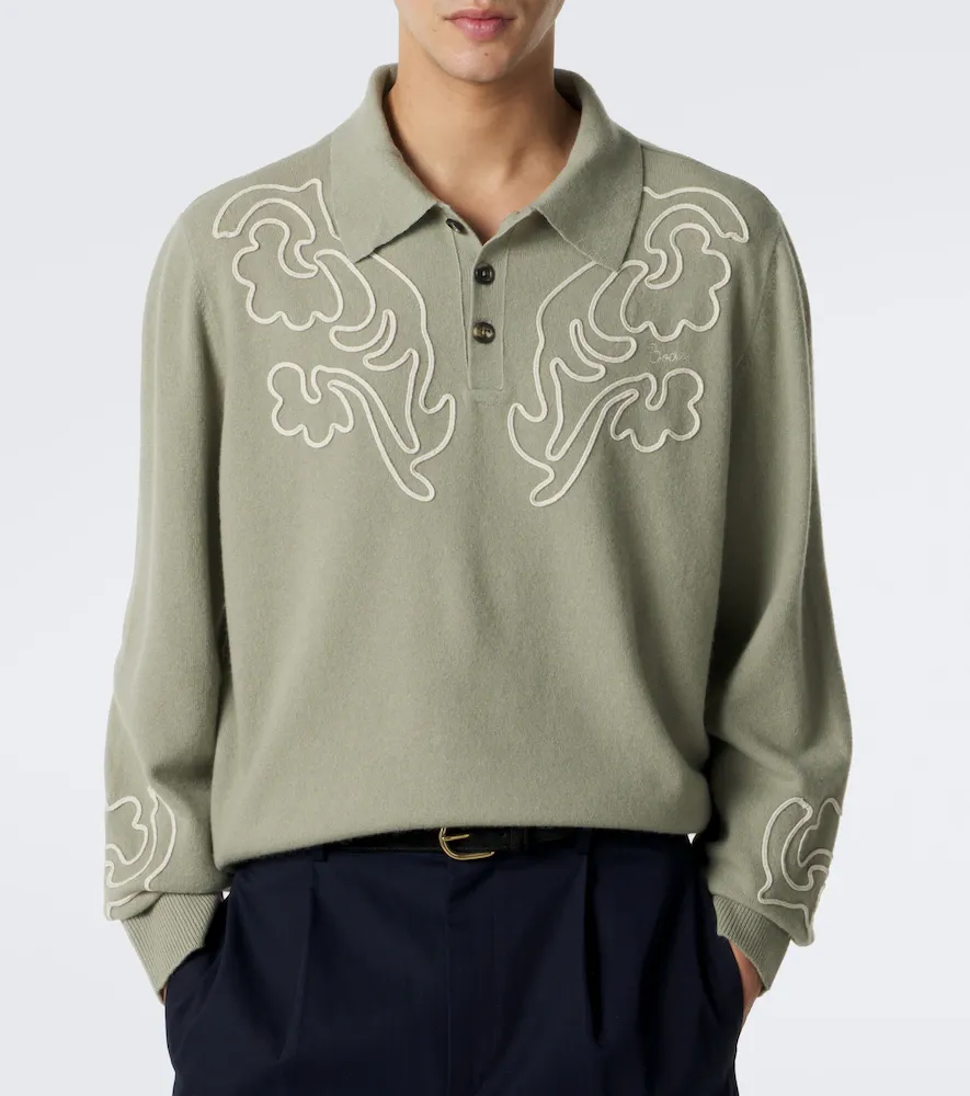 BODE Blaze embroidered wool polo sweater | Thumbnail 3 BODE Blaze embroidered wool polo sweater | Thumbnail 3