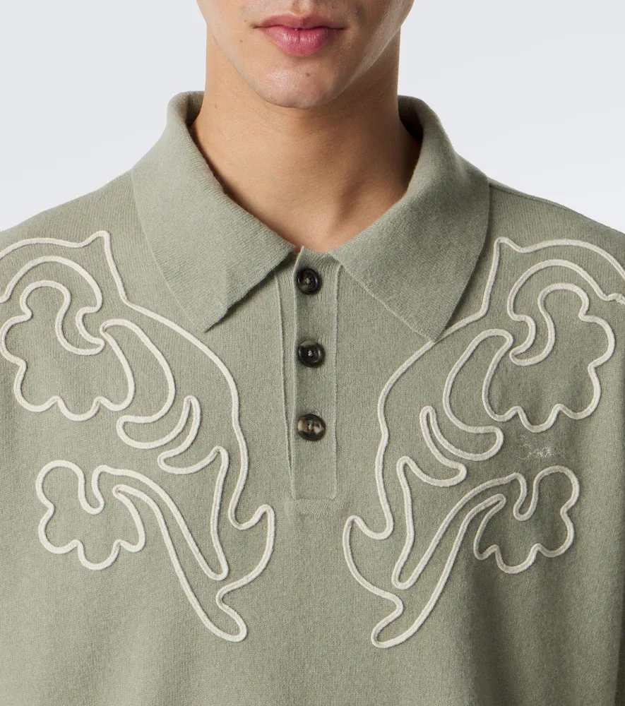 BODE Blaze embroidered wool polo sweater | Thumbnail 4 BODE Blaze embroidered wool polo sweater | Thumbnail 4
