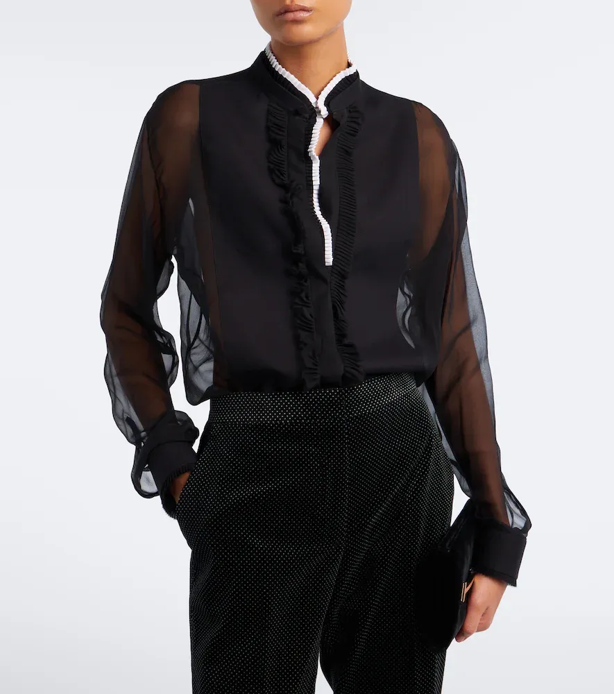 Tom Ford Sheer silk chiffon blouse | Thumbnail 2