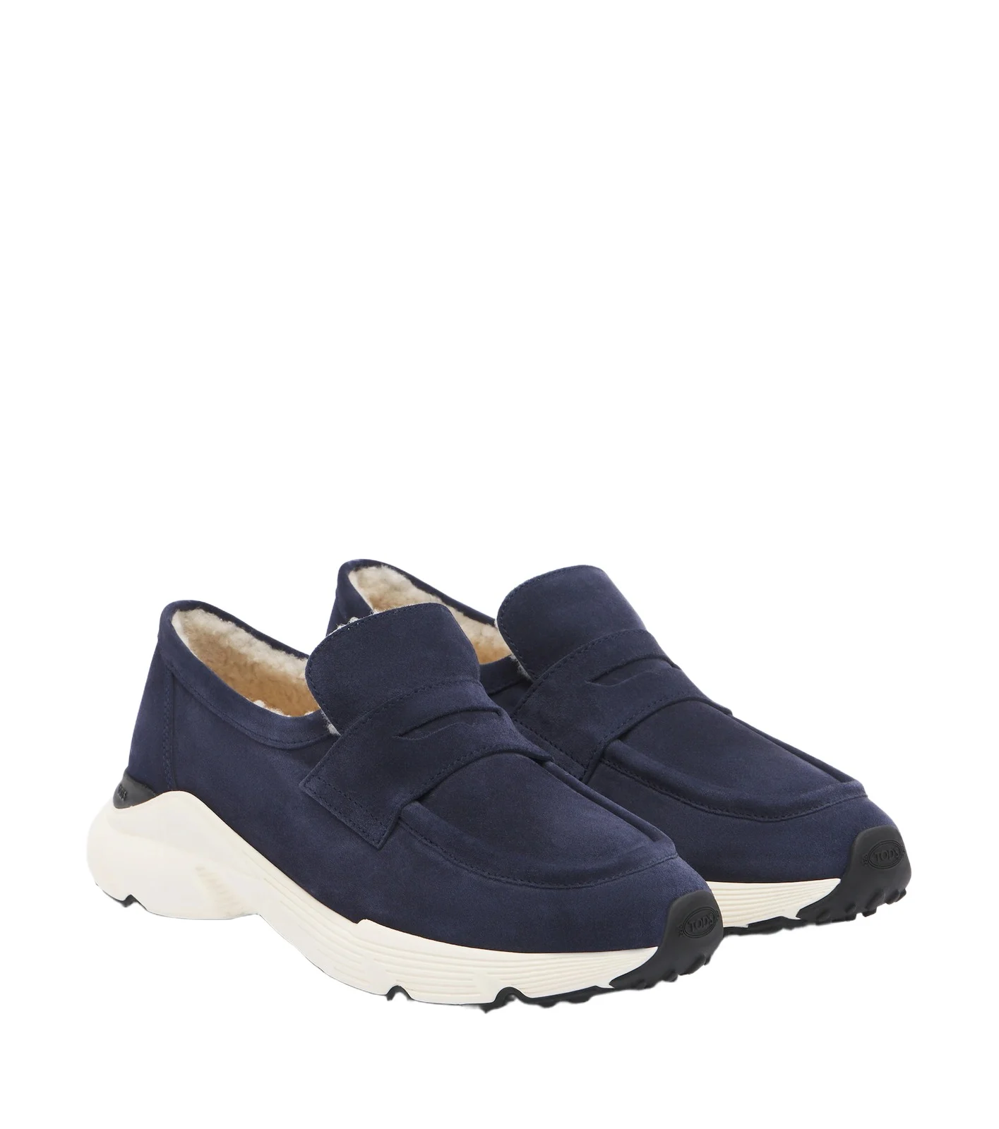 Tod's Shearling-lined suede sneakers