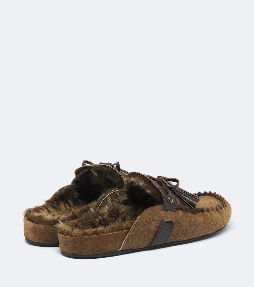 Isabel Marant Malvin shearling-lined suede mules | Thumbnail 2