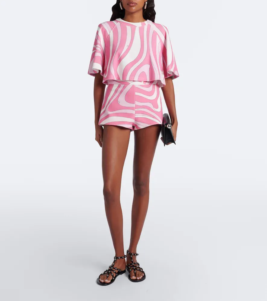 PUCCI Marmo cotton-blend terry crop top | Thumbnail 2 PUCCI Marmo cotton-blend terry crop top | Thumbnail 2