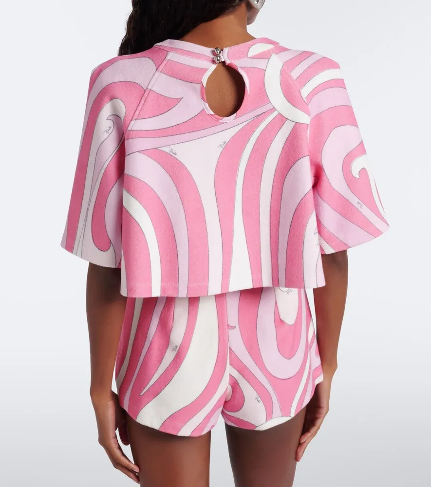 PUCCI Marmo cotton-blend terry crop top | Thumbnail 4 PUCCI Marmo cotton-blend terry crop top | Thumbnail 4