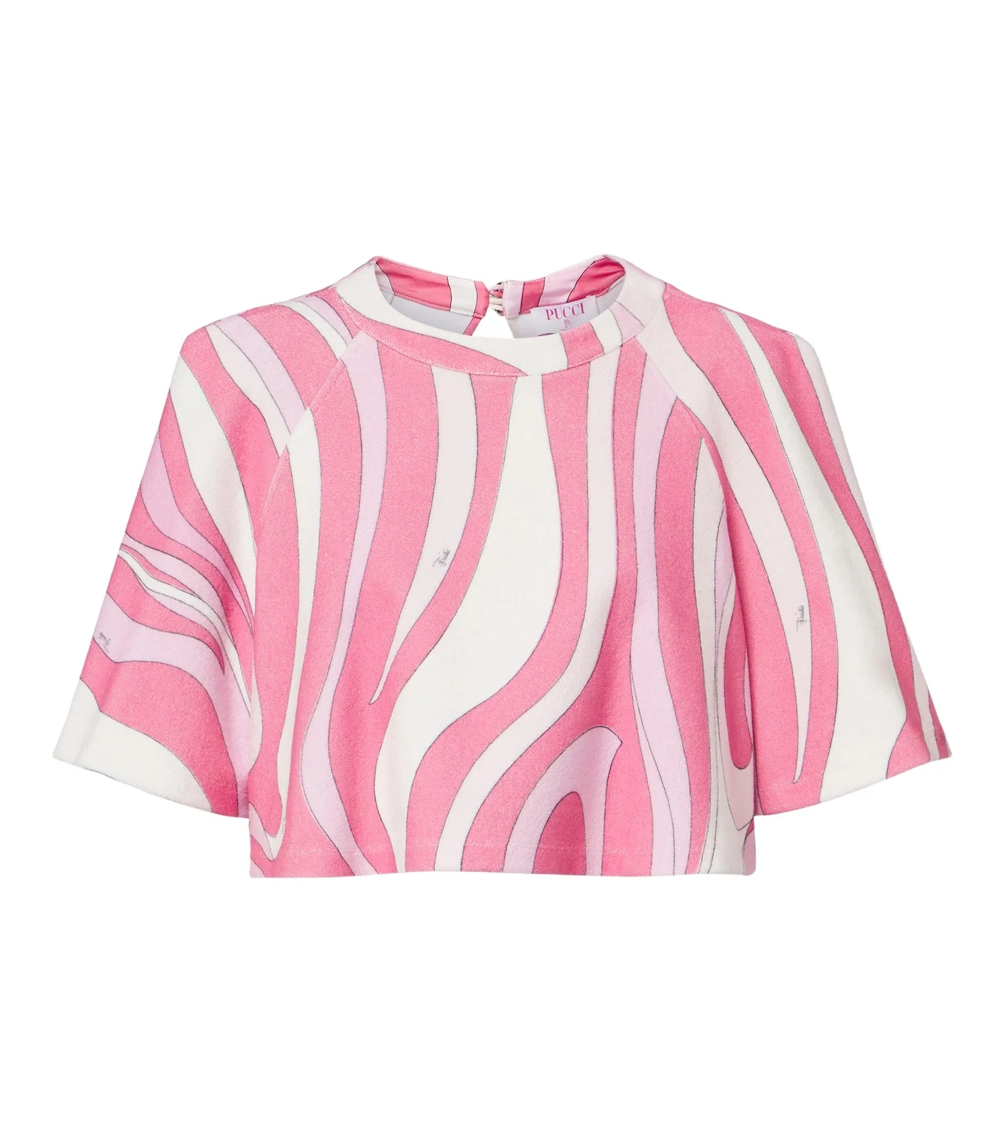 PUCCI Marmo cotton-blend terry crop top