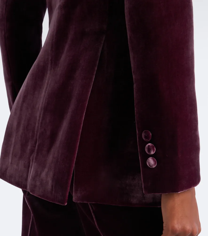 Elie Saab Floral-appliqué silk-blend velvet blazer | Thumbnail 6