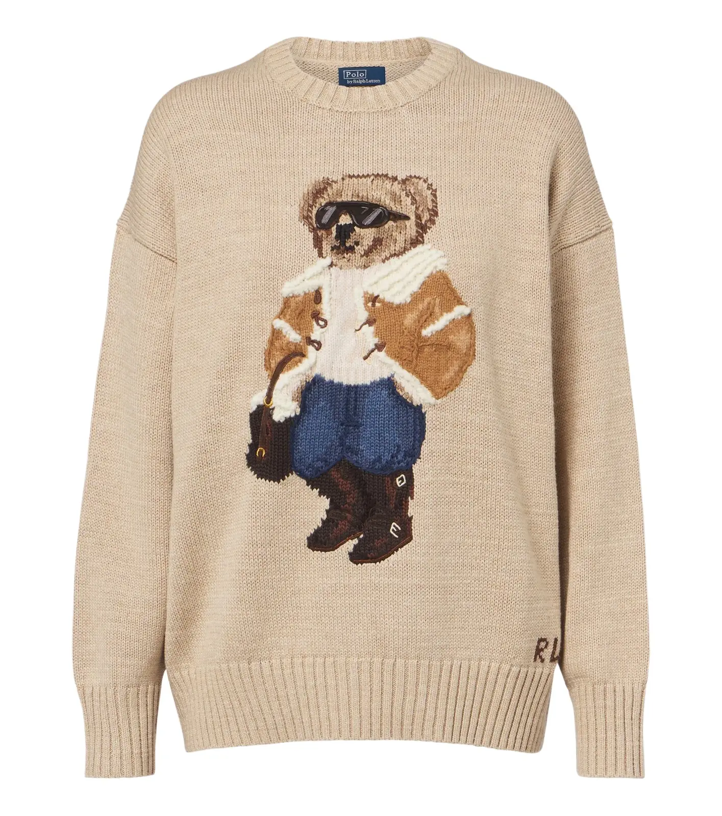 Polo Ralph Lauren Polo Bear cotton, wool, and cashmere sweater