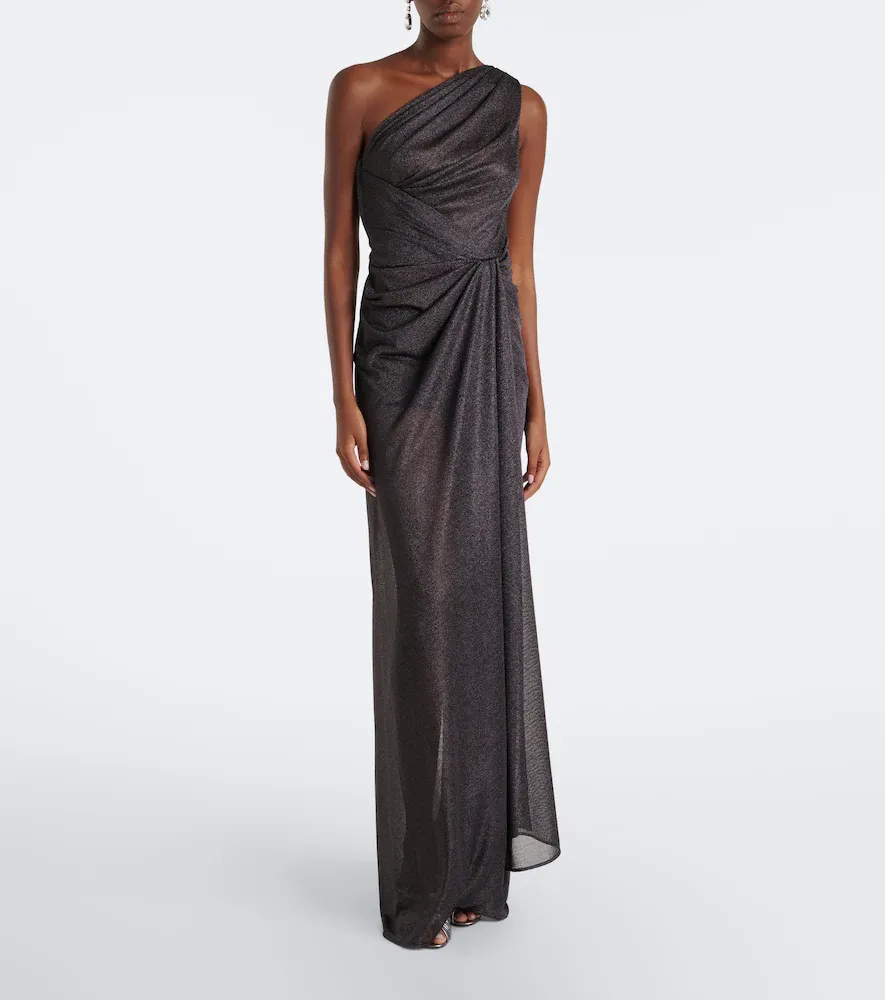 Dolce & Gabbana Gathered one-shoulder lamé gown | Thumbnail 2