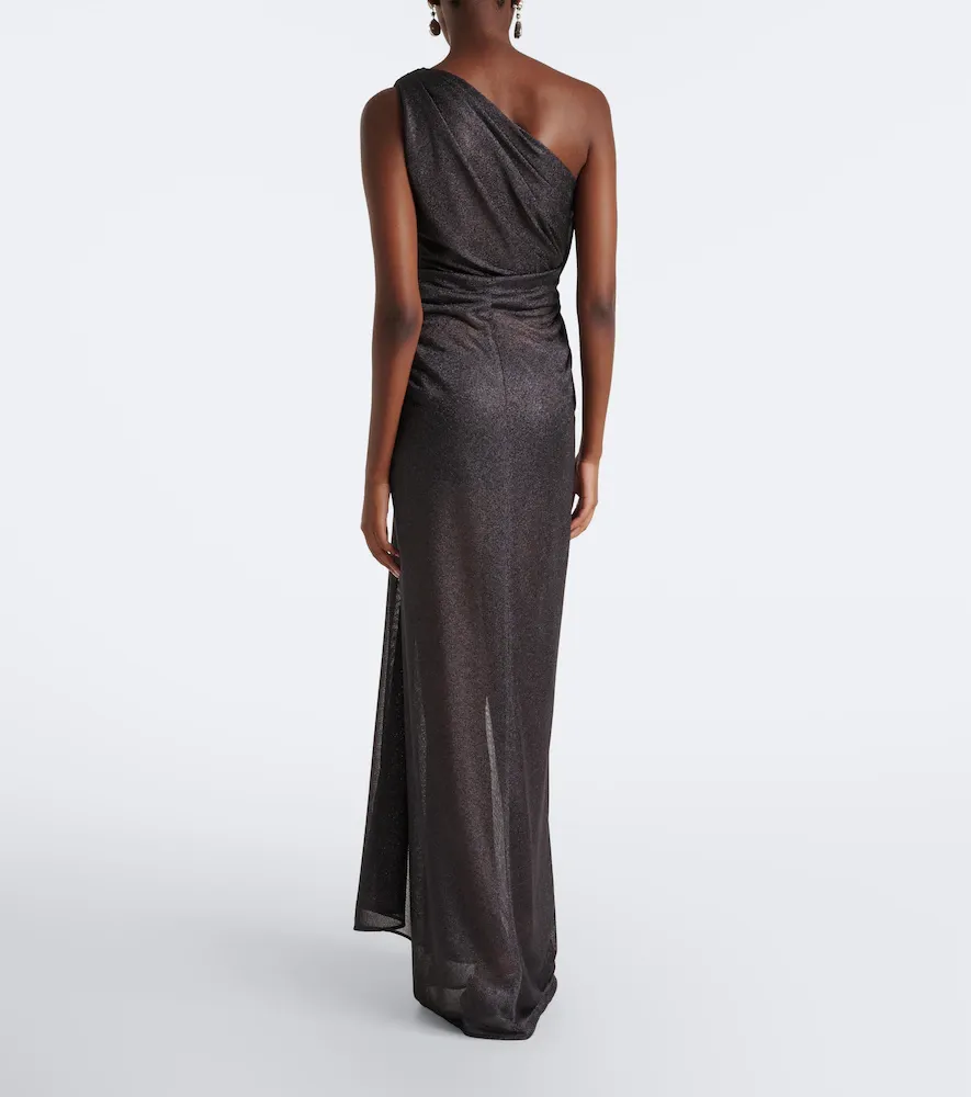 Dolce & Gabbana Gathered one-shoulder lamé gown | Thumbnail 3