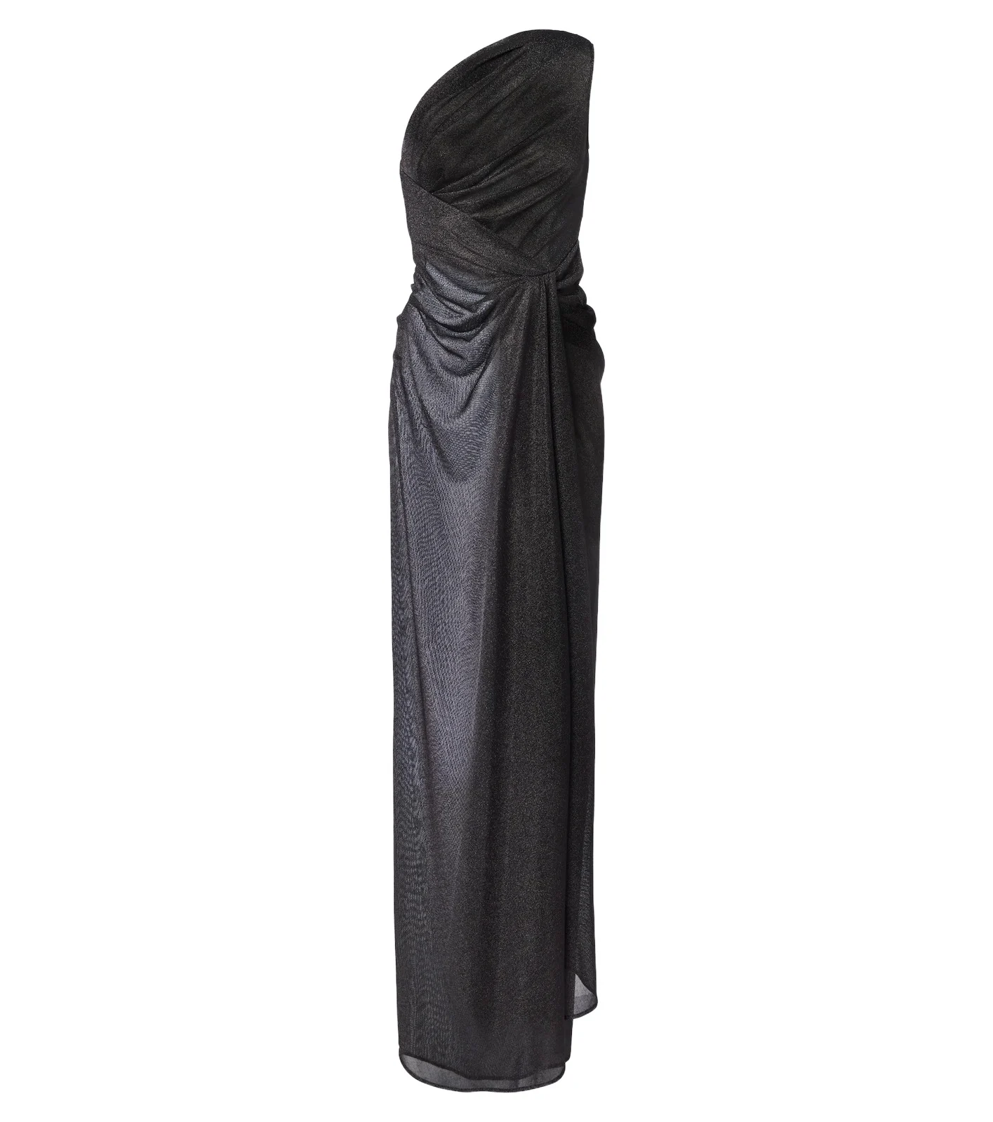 Dolce & Gabbana Gathered one-shoulder lamé gown
