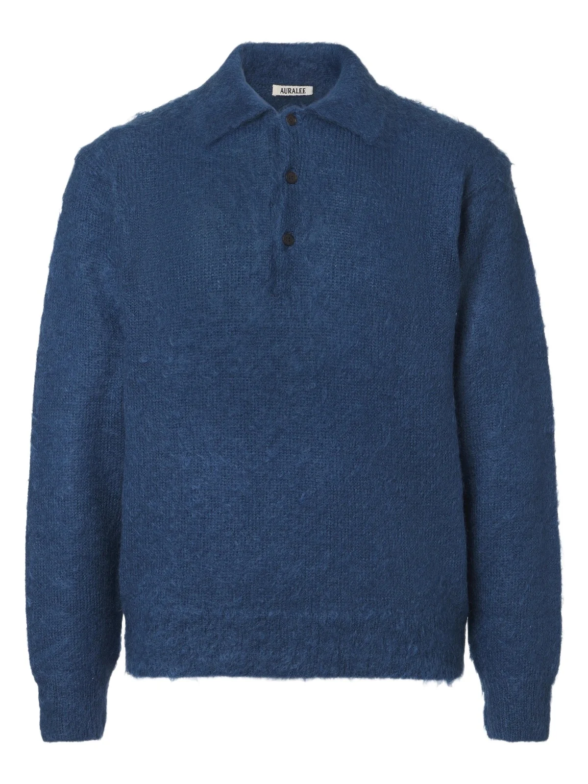 Auralee Mohair and wool polo sweater