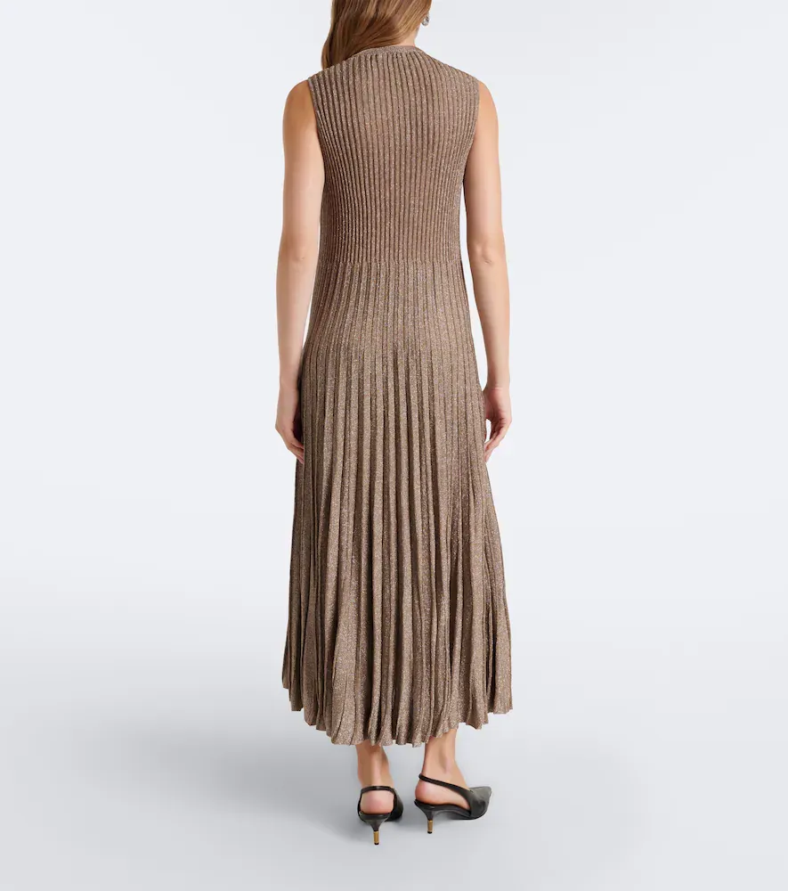 Altuzarra Selvin knitted lamé pleated midi dress | Thumbnail 3 Altuzarra Selvin knitted lamé pleated midi dress | Thumbnail 3