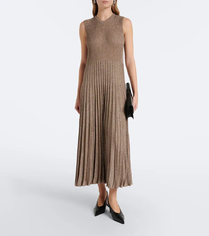 Altuzarra Selvin knitted lamé pleated midi dress | Thumbnail 5 Altuzarra Selvin knitted lamé pleated midi dress | Thumbnail 5
