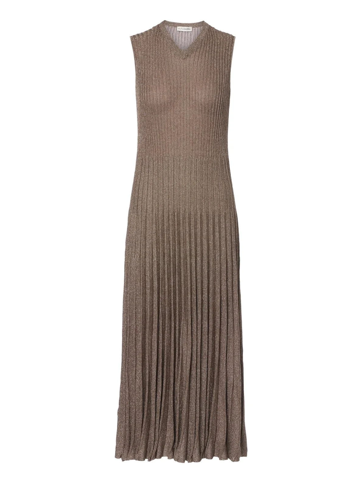 Altuzarra Selvin knitted lamé pleated midi dress