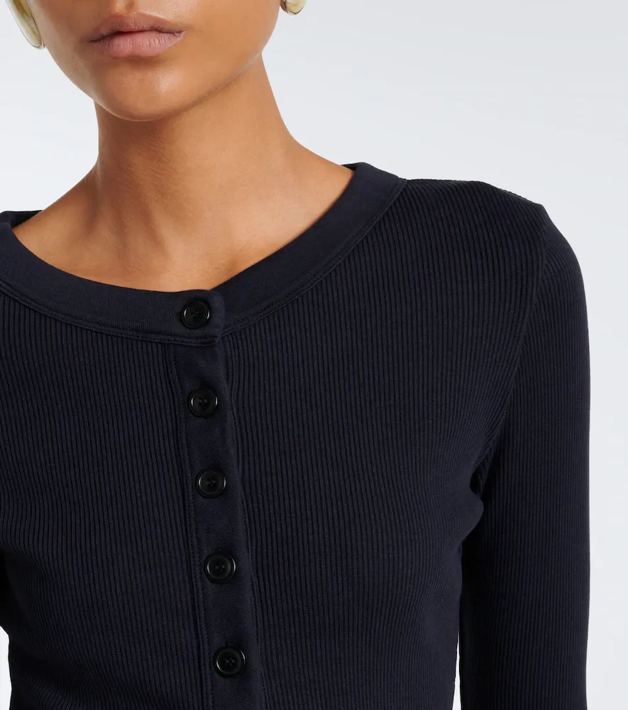 Citizens of Humanity Varra ribbed-knit Henley shirt | Thumbnail 4