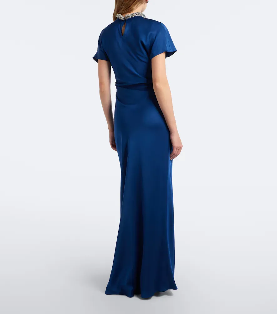 Simkhai Eliza embellished draped satin gown | Thumbnail 2