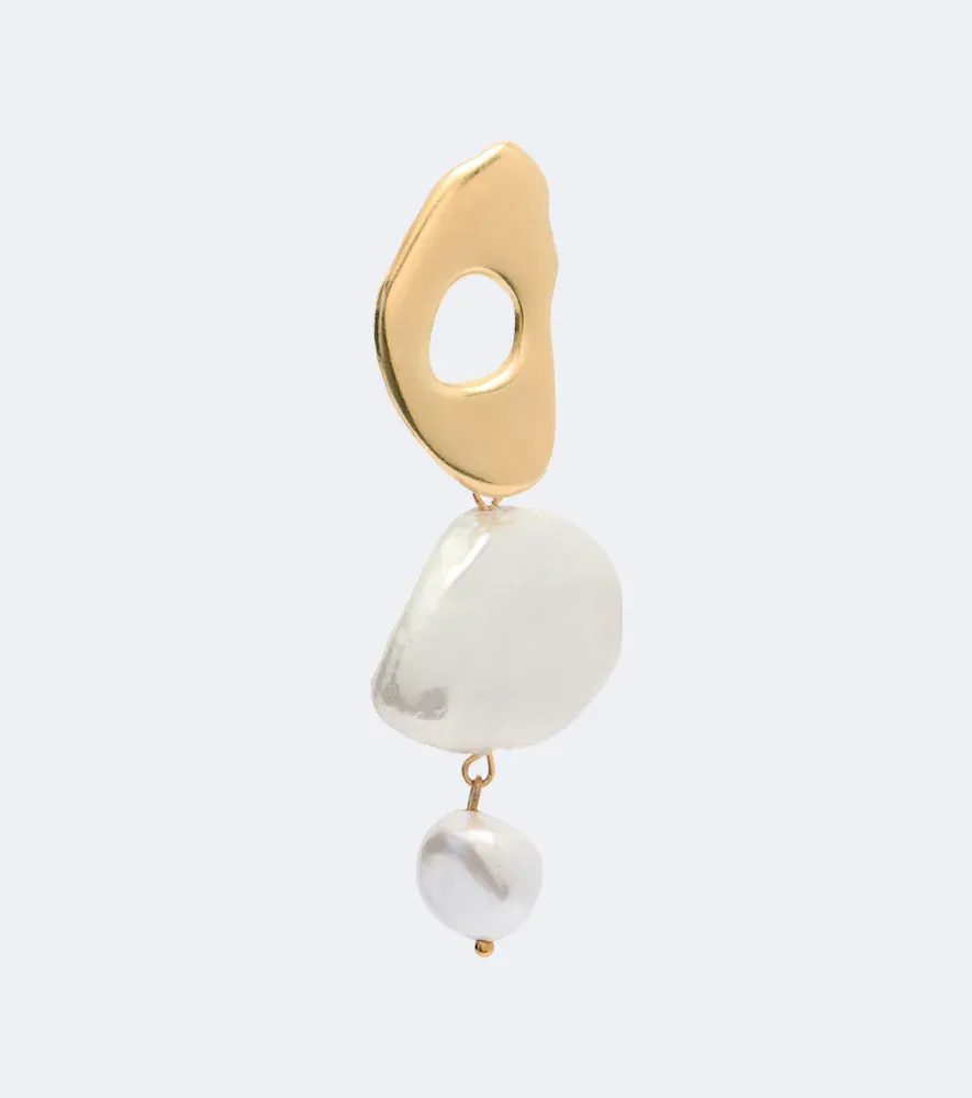 YSSO Delos pearl 24kt gold-plated drop earrings | Thumbnail 4 YSSO Delos pearl 24kt gold-plated drop earrings | Thumbnail 4