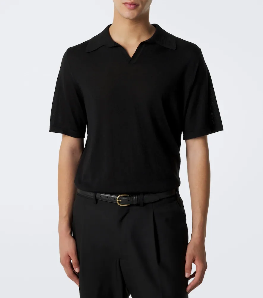 Saman Amel David cashmere and silk polo sweater | Thumbnail 3