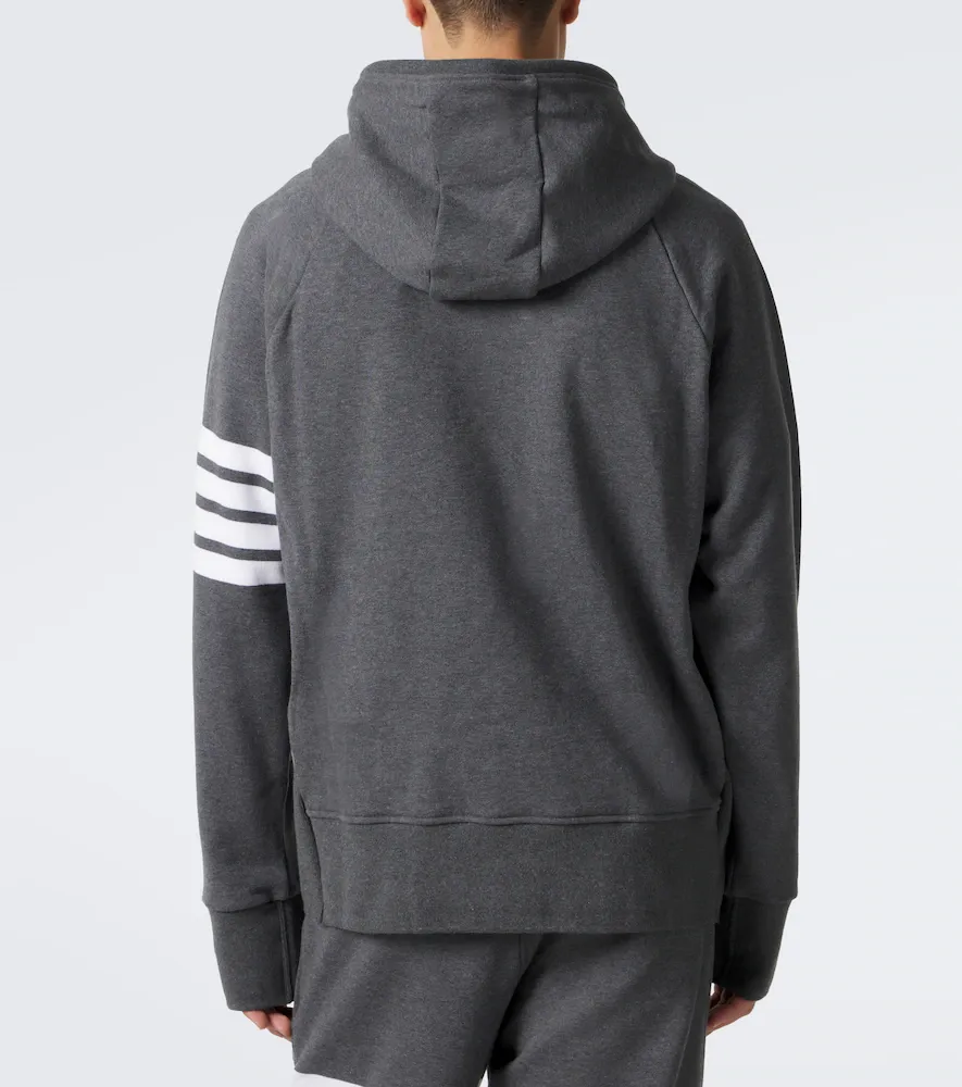 Thom Browne 4-Bar cotton jersey zip-up hoodie | Thumbnail 5 Thom Browne 4-Bar cotton jersey zip-up hoodie | Thumbnail 5