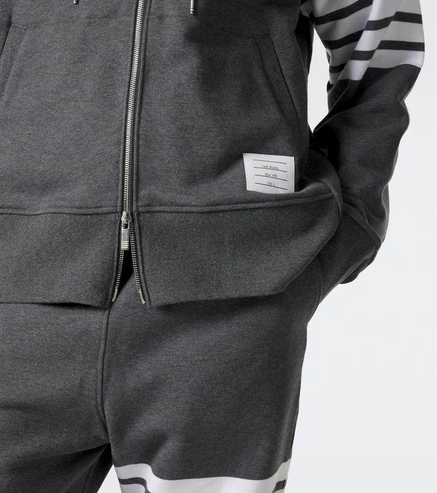 Thom Browne 4-Bar cotton jersey zip-up hoodie | Thumbnail 6 Thom Browne 4-Bar cotton jersey zip-up hoodie | Thumbnail 6