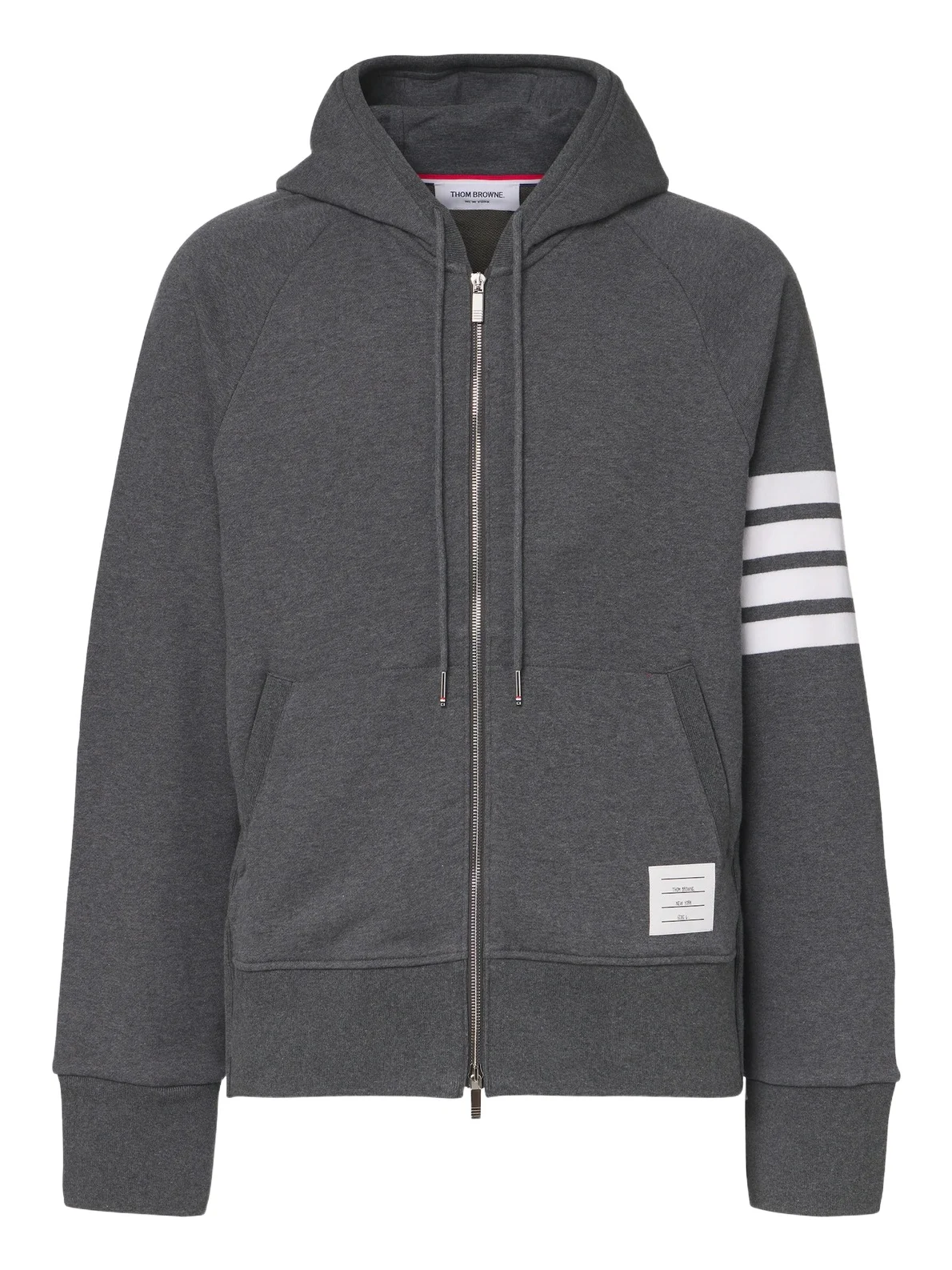 Thom Browne 4-Bar cotton jersey zip-up hoodie